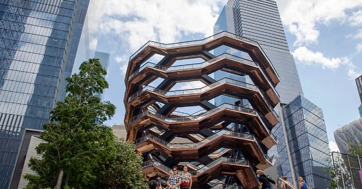 The Vessel honeycomb structure at Hudson Yards
